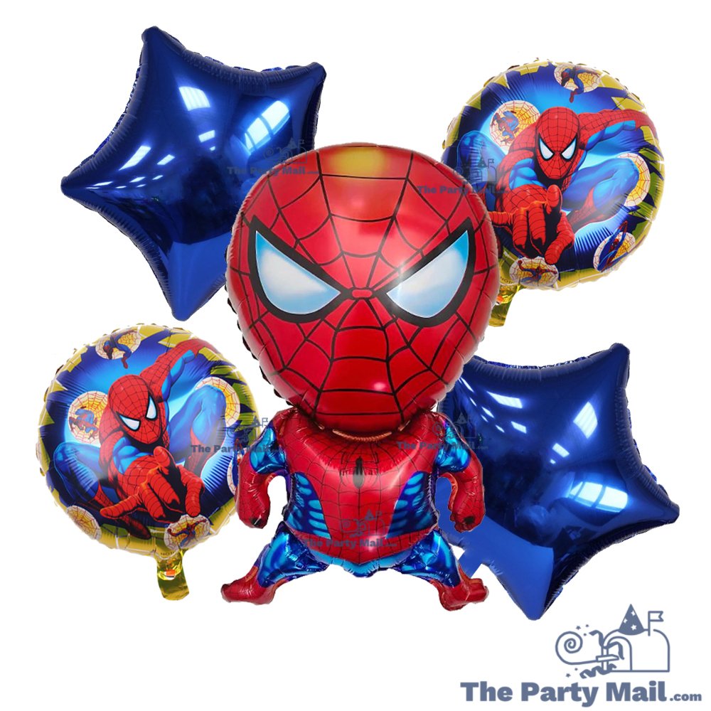 5Pcs Spiderman Balloon Pack