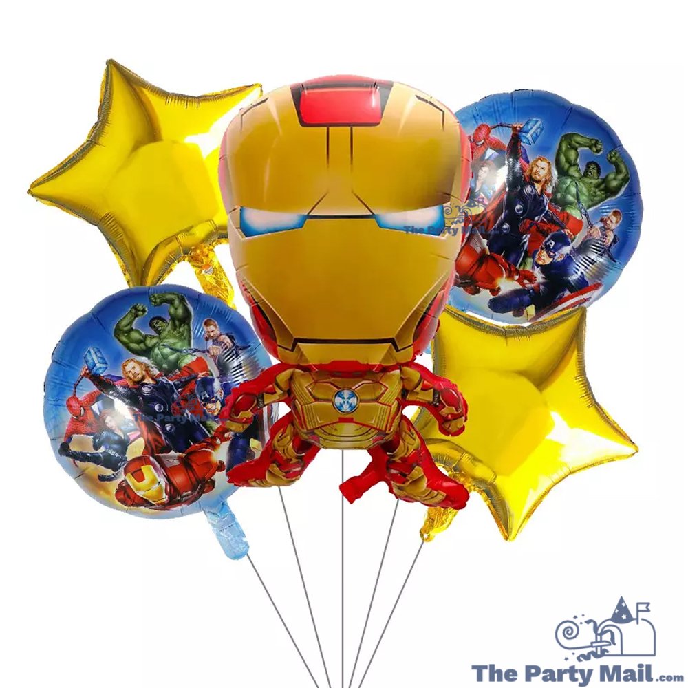 5Pcs Iron Man Balloon Pack